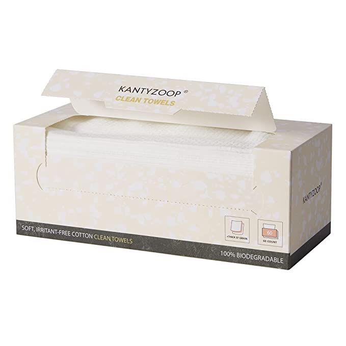 KANTYZOOP-Clean Towels | 100% Biodegradable Face Towel | Disposable Makeup Removing Wipes | Ultra... | Amazon (US)