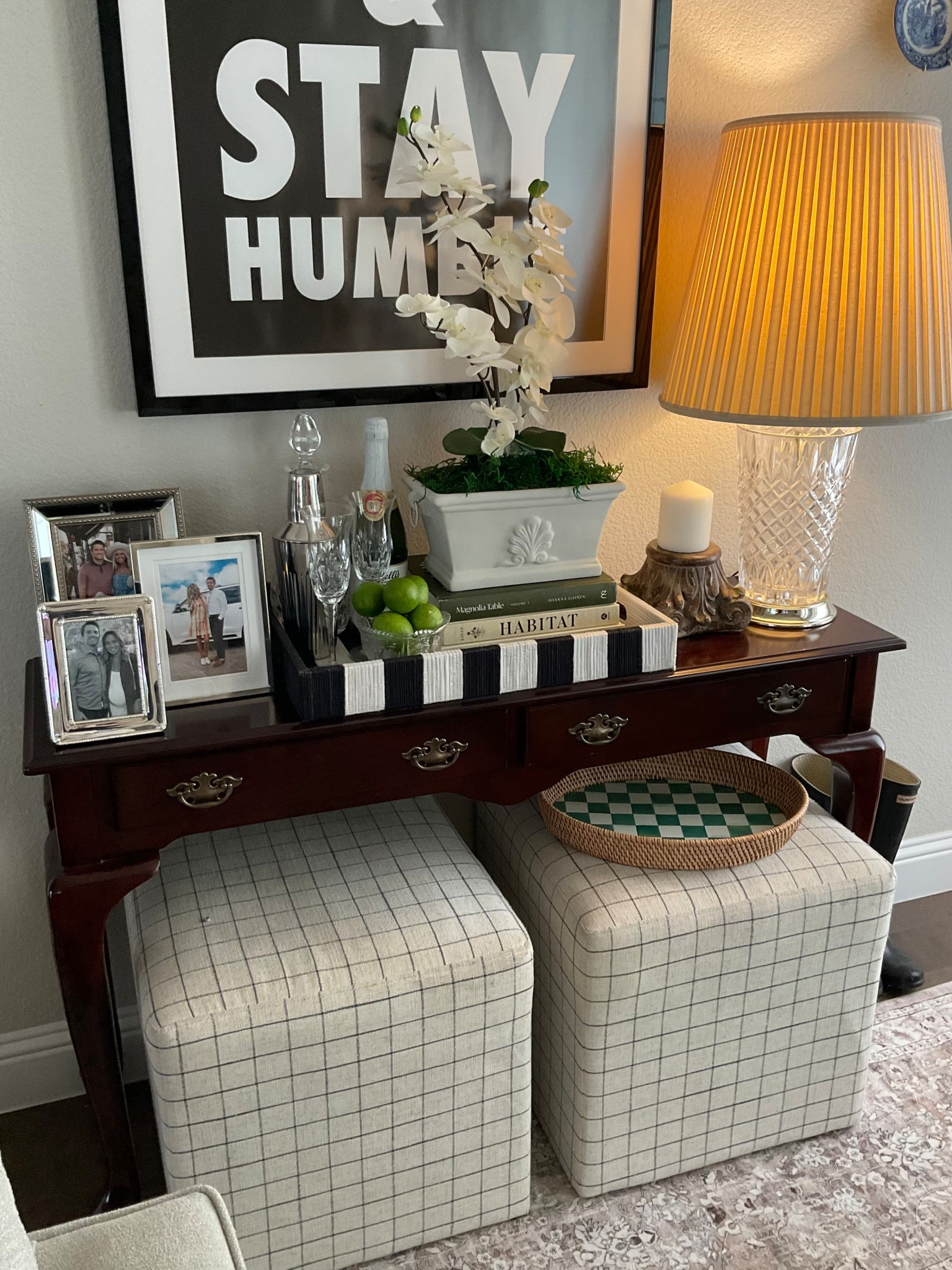 Elevate your home with this stunning vintage-inspired silver frame crystal lamp, a timeless accent that beautifully blends classic elegance with Southern charm. Featuring a sculptural crystal base and refined silver detailing, this lamp reflects light effortlessly, creating a warm, inviting glow perfect for traditional and grandmillennial interiors.
Inspired by the layered, welcoming aesthetic of a Nancy Meyers film set, this piece feels right at home among dark wood furniture, tailored upholstery, and heirloom accents. Its polished yet cozy appeal pairs seamlessly with the signature charm of Mackenzie-Childs, the collected elegance of Pottery Barn, and the refined traditional style of Ballard Designs.
Perfectly styled on:
• A dark wood entry table to create a graceful first impression
• A living room coffee table stacked with beautiful coffee table books
• A traditional bar cart for a soft, romantic glow
• A classic entryway console for timeless sophistication
Whether your home leans antique, Southern traditional, classic cottage, or grandmillennial chic, this crystal lamp adds depth, warmth, and a collected-over-time feel. Pair it with fresh orchids, brass accents, and layered textiles to complete the look.
A true statement piece for a classic home, this lamp embodies traditional style, Southern elegance, and enduring beauty. 
Silver frame, crystal light, crystal lamp, fair light, vintage, antique, classic, southern, grandmillennial, Nancy meyers, Mackenzie Childs, pottery barn, Ballard design, orchid, coffee table, coffee table books, entryway, entry table, dark wood furniture, bar cart, classic style, classic decor, southern charm, southern style, southern home, classic home, tradition style

#LTKdayinmylife #LTKHome #LTKmomlife