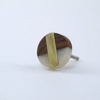 Mod Gold Stripe Knob - Round Fusion Knob- Unique Drawer Pulls, Cabinet Knobs & Unique, Decorative, M | Etsy (US)
