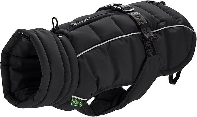 HUNTER Hundemantel Paxson, Farbe: schwarz, stylischer Puffermantel, wasserabweisend, reflektieren... | Amazon (DE)