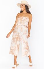 Estelle Jumpsuit ~ Twisted Tie Dye Tan | Show Me Your Mumu