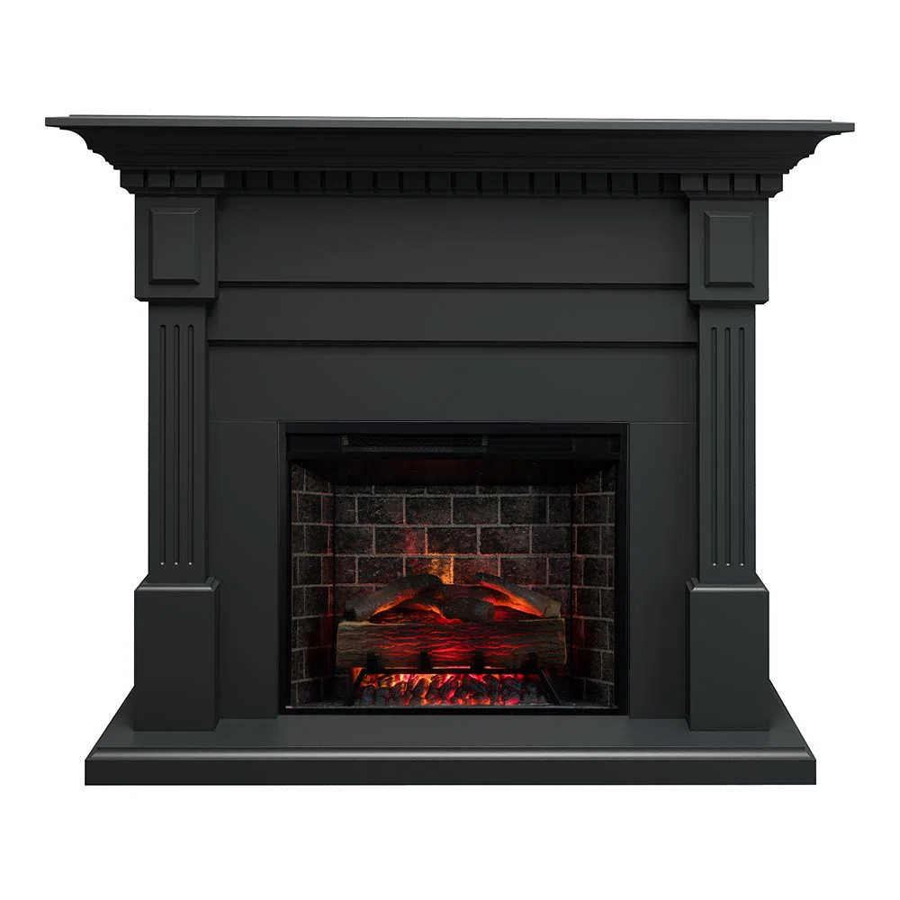 Modern Ember Augustine Mantel Package with 28" Electric Fireplace - Alexa & Google Asst Compatibl... | Wayfair North America