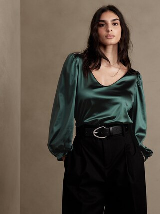 Satin Knit Top | Banana Republic Factory