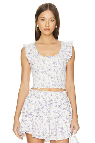 LoveShackFancy Dovi Top in Dusty Lavender from Revolve.com | Revolve Clothing (Global)