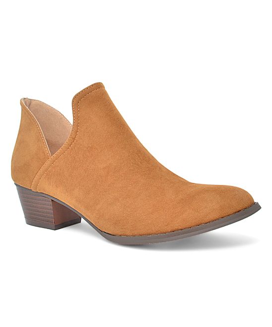 Chase & Chloe Women's Casual boots CAMEL - Camel Ted Bootie - Women | Zulily