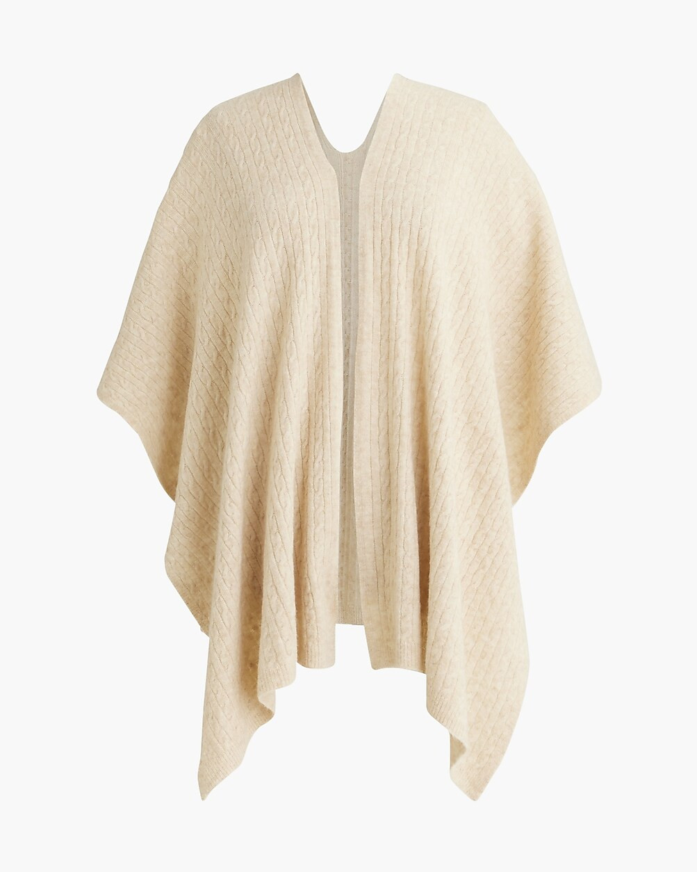 Lightweight cable-knit poncho | J.Crew Factory
