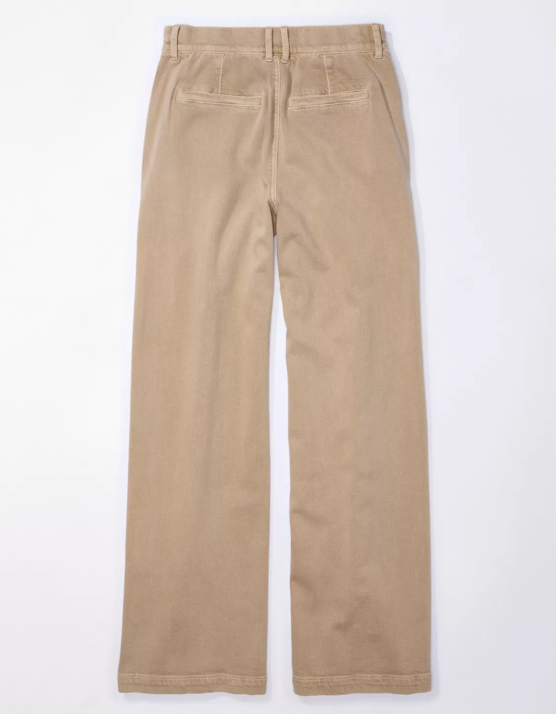 AE Dreamy Drape Stretch High-Waisted Khaki Trouser | American Eagle Outfitters (US & CA)