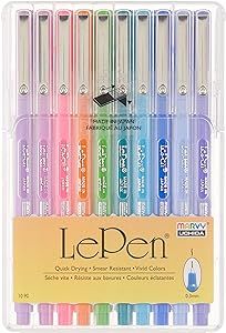 Uchida Of America 4300-10C 10-Piece 0.3 Point Size Le Pen Drawing Pen Set | Amazon (US)