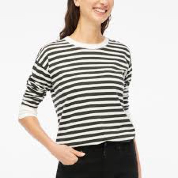 J Crew oversized long sleeves strapped t shirt size Large | Poshmark