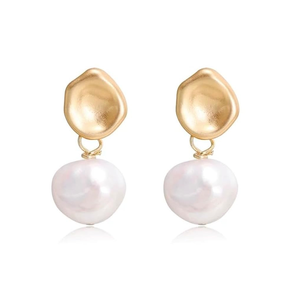 Freshwater Pearl Earrings for Women Baroque,Retro,Trendy Eardrop,Jewelry Gift | Amazon (US)