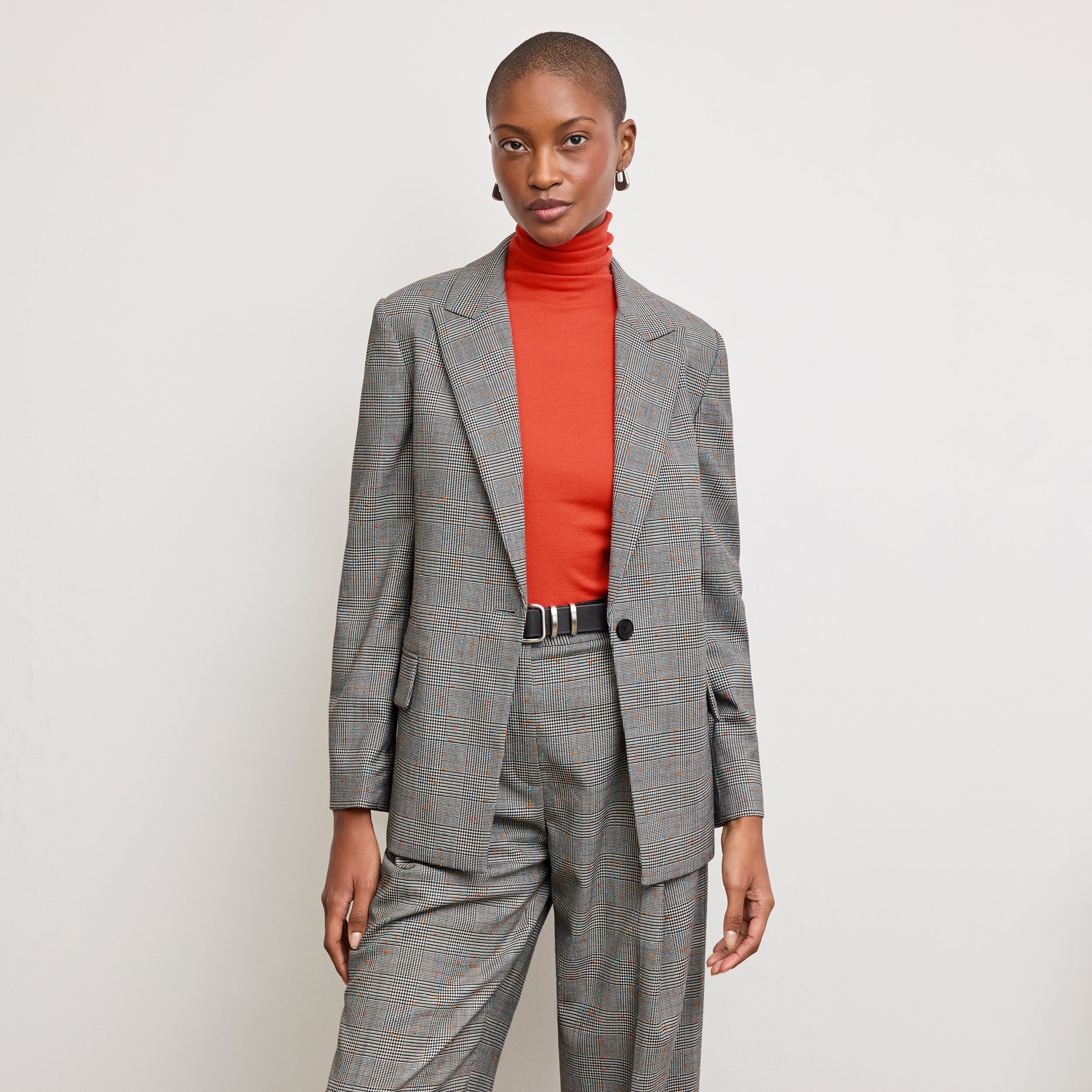 Tyner Director Blazer - Sharkskin :: Mixed Check | MM LaFleur