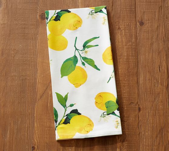 Painted Lemon Tea Towel | Pottery Barn (US)