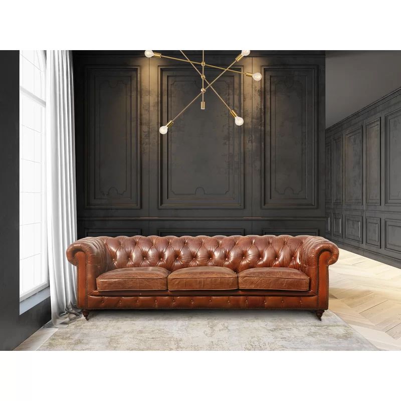 97.2'' Leather Sofa | Wayfair North America