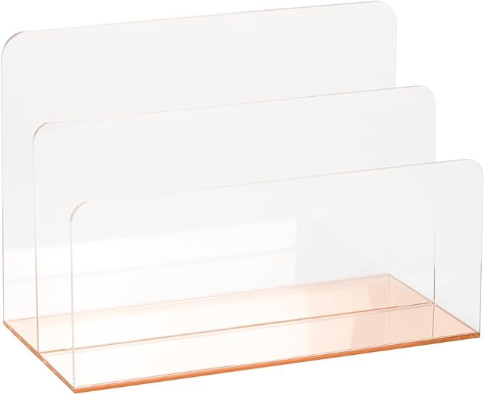 C.R. Gibson Rose Gold Clear Acrylic File Holder | Amazon (US)