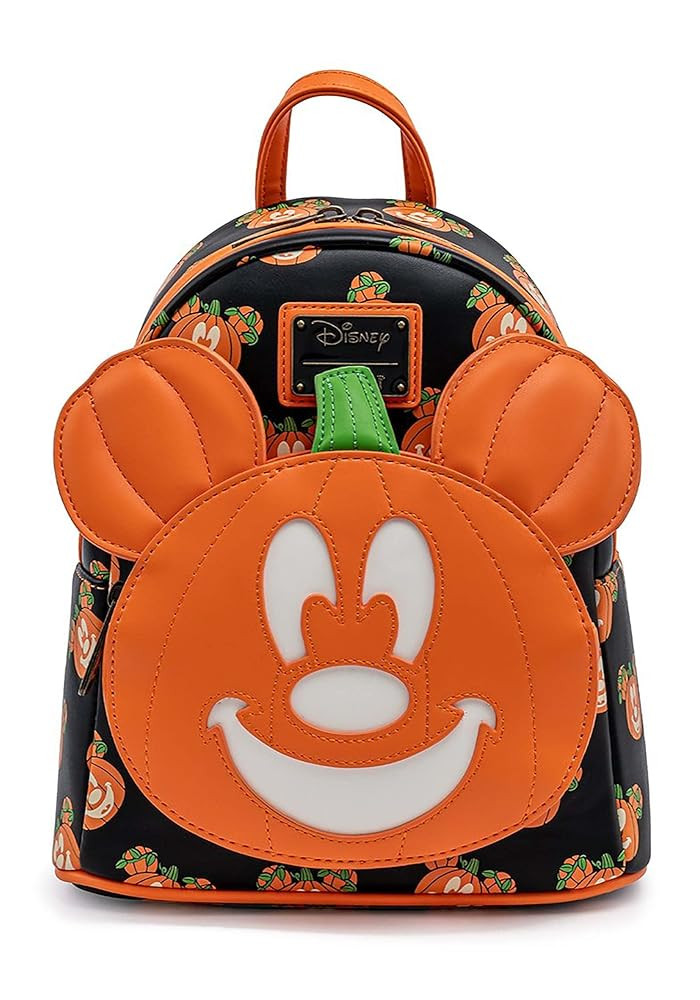 Loungefly Disney Mickey-O-Lantern Womens Double Strap Shoulder Bag Purse | Amazon (US)