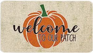Mloabuc Mloabuc Welcome to Our Home Pumpkin Fall Door Mat Thanksgiving Autumn Pumpkin Welcome Mat... | Amazon (US)