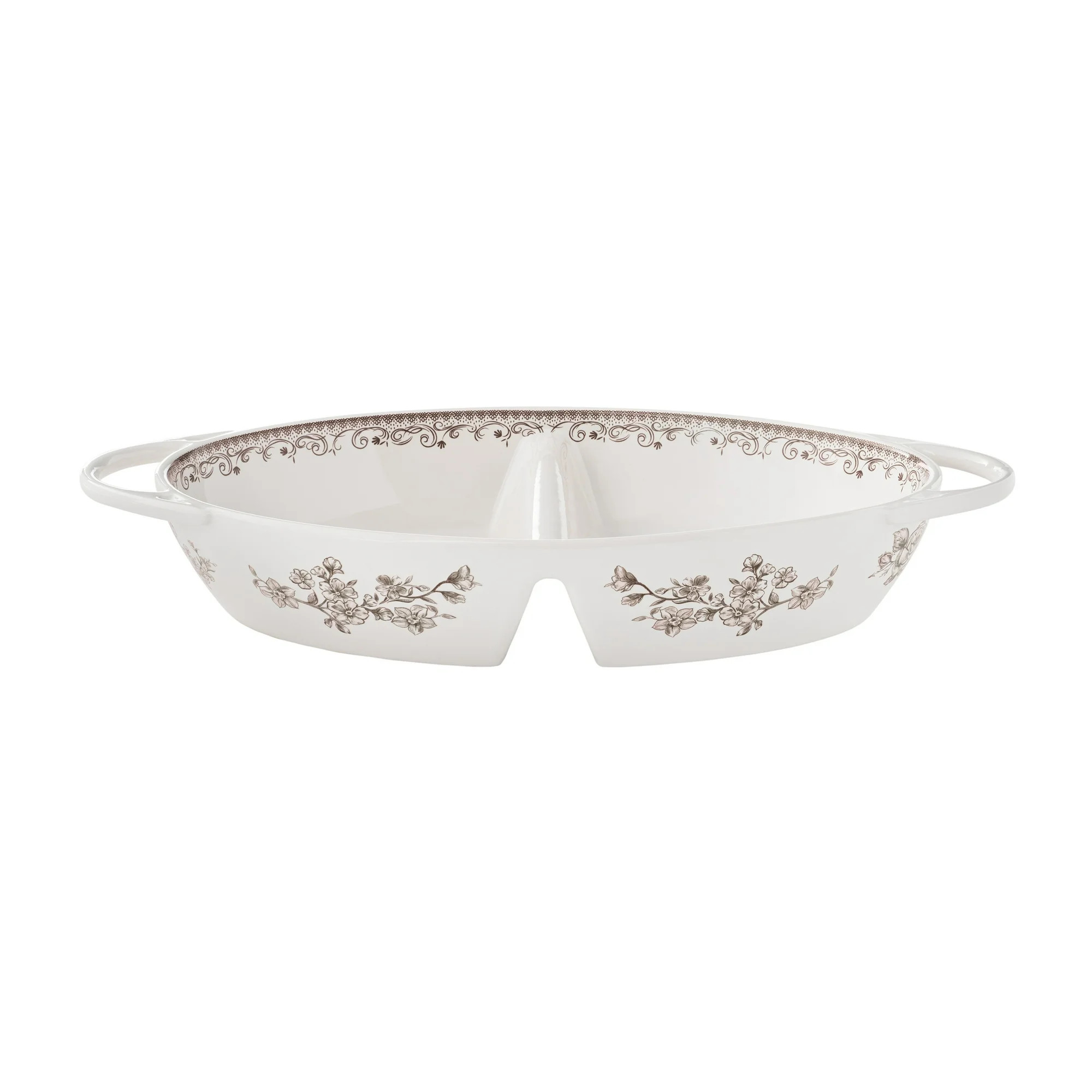 The Pioneer Woman Agatha Stoneware Divided Serving Tray, Brown | Walmart (US)