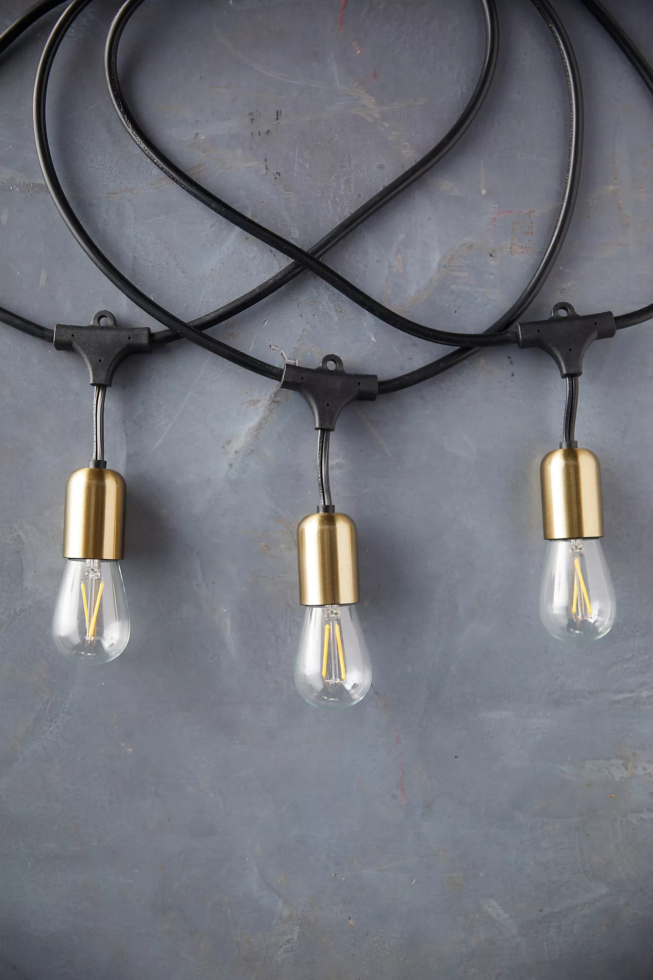 Commercial LED Light Strand, Brass Cap | Anthropologie (US)