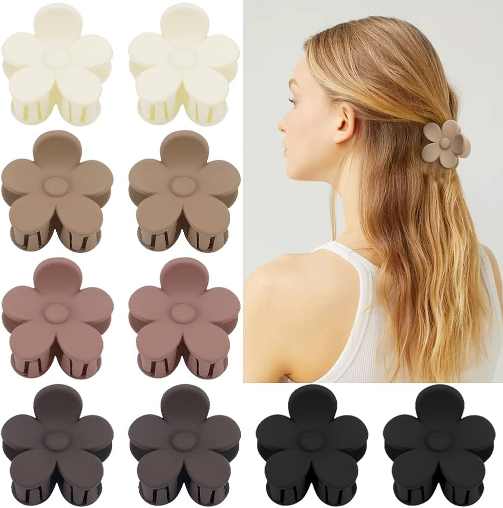 Hairpin Women Hairpin 10 pcs Small Flower Claw Clips, Suitable for Thin and Thin Hair 1.6'' inch ... | Amazon (US)