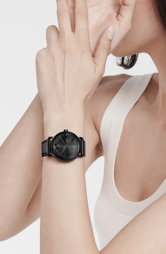 Movado Bold Evolution 2.0 Leather Strap Watch, 40mm | Nordstrom | Nordstrom