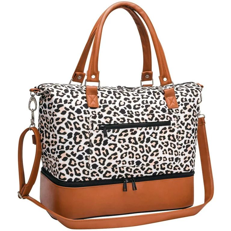 SearocK Women Travel Duffle Bag Carry On Tote Weekender Overnight Bag - PU Leather Shoulder Strap... | Walmart (US)