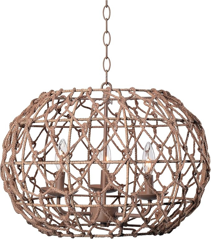Kenroy Home 92072TN Torus Rustic Woven Pendant Light Fixture, Tan | Amazon (US)