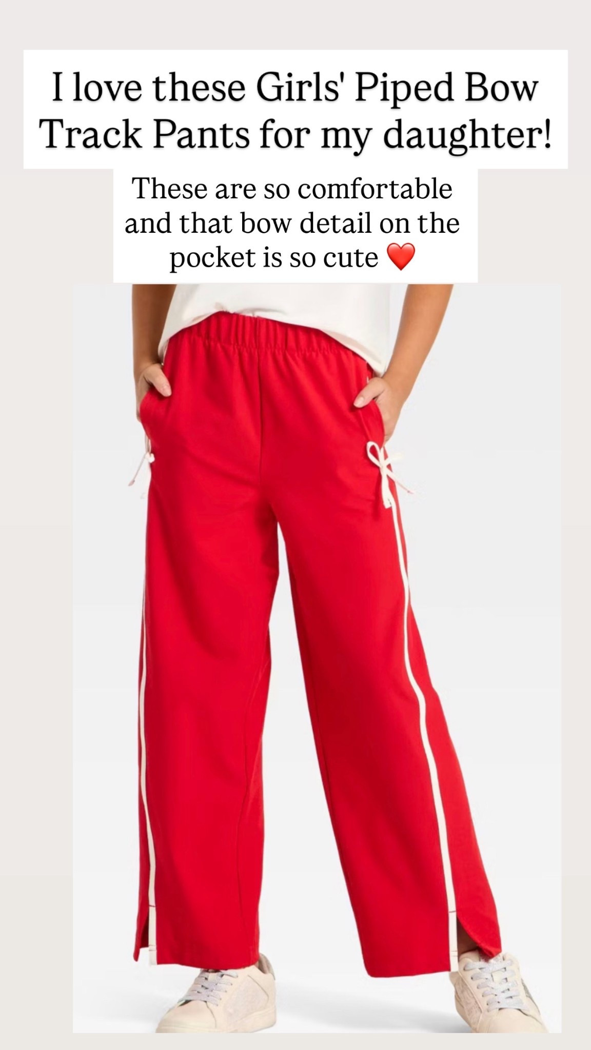 I love these track pants for my daughter with the bow detail on the pockets! These are so cute! 

#LTKKids