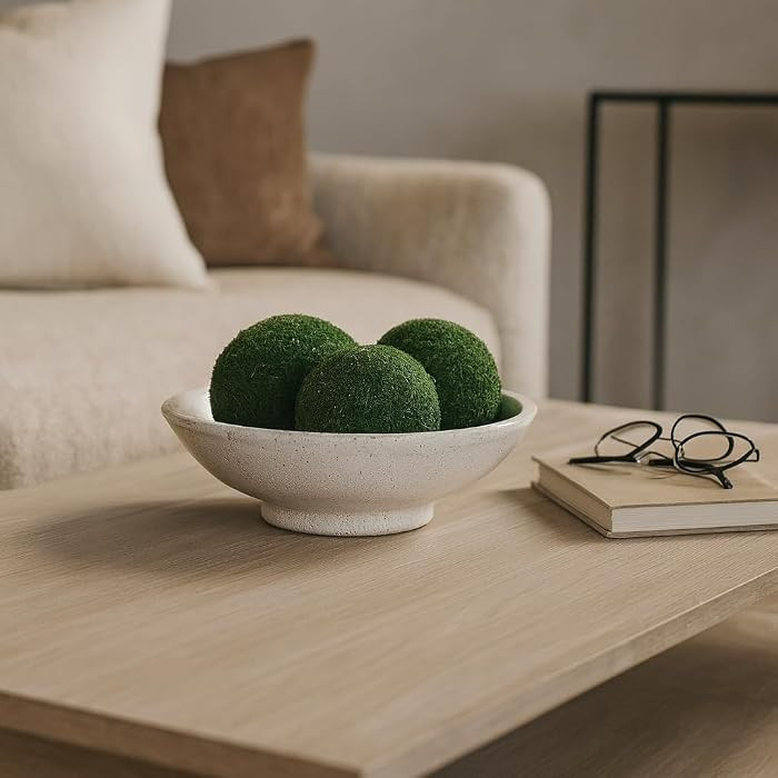 Crackle Decorative Bowl Perfect for Home or Coffee Table Accent - Stylish Centerpiece Table Decor... | Amazon (US)