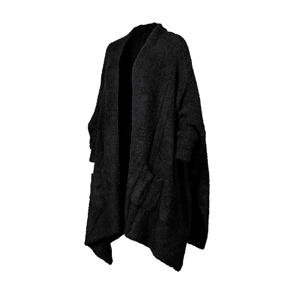Wearable Blanket Sherpa Poncho Unique Office Work Warm Cozy Shawl TV Throw Blankets, Plush Cape W... | Amazon (US)