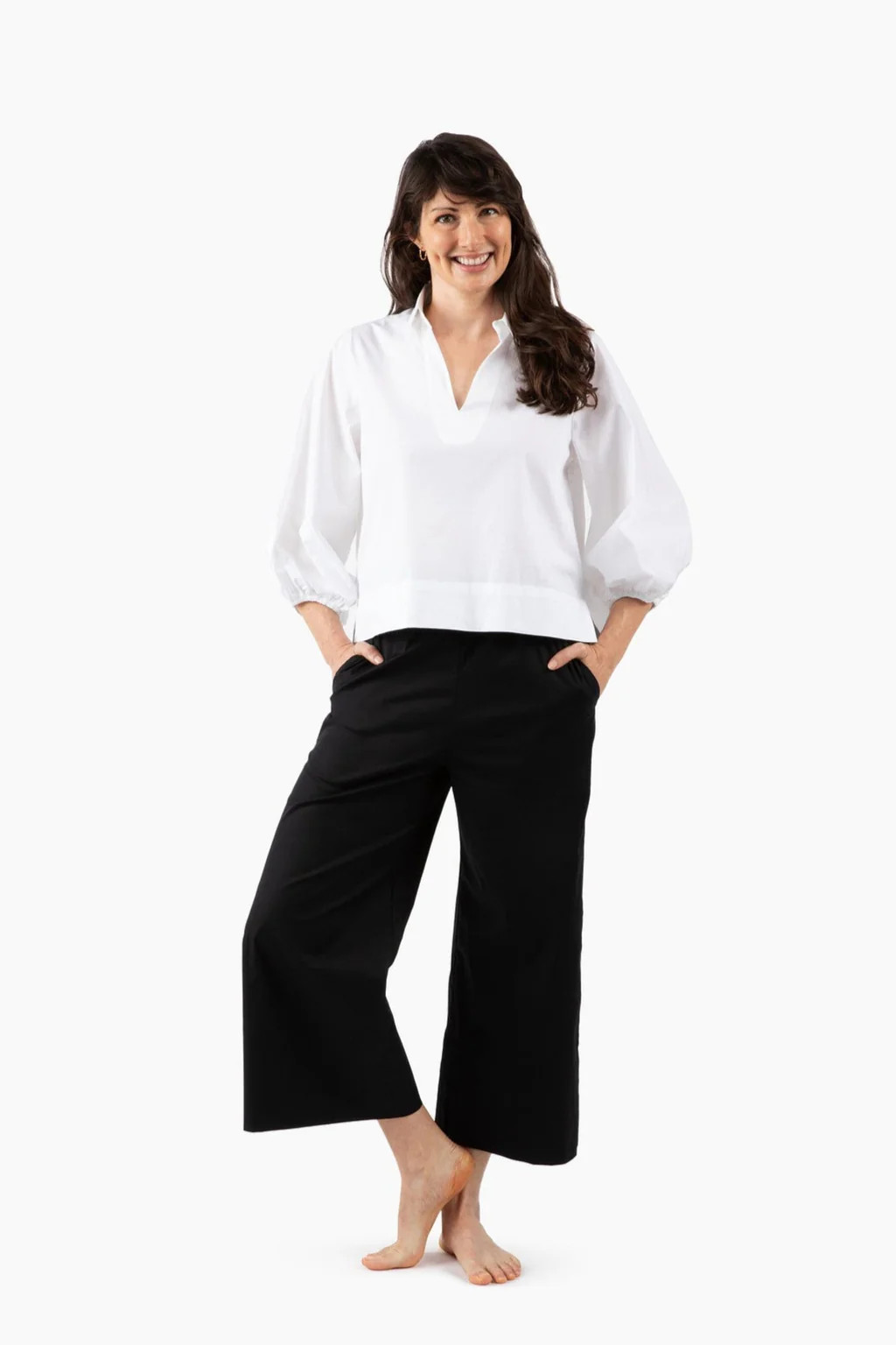 Take Pause Pant Set - Midnight with Snow Top | Quiet Culture