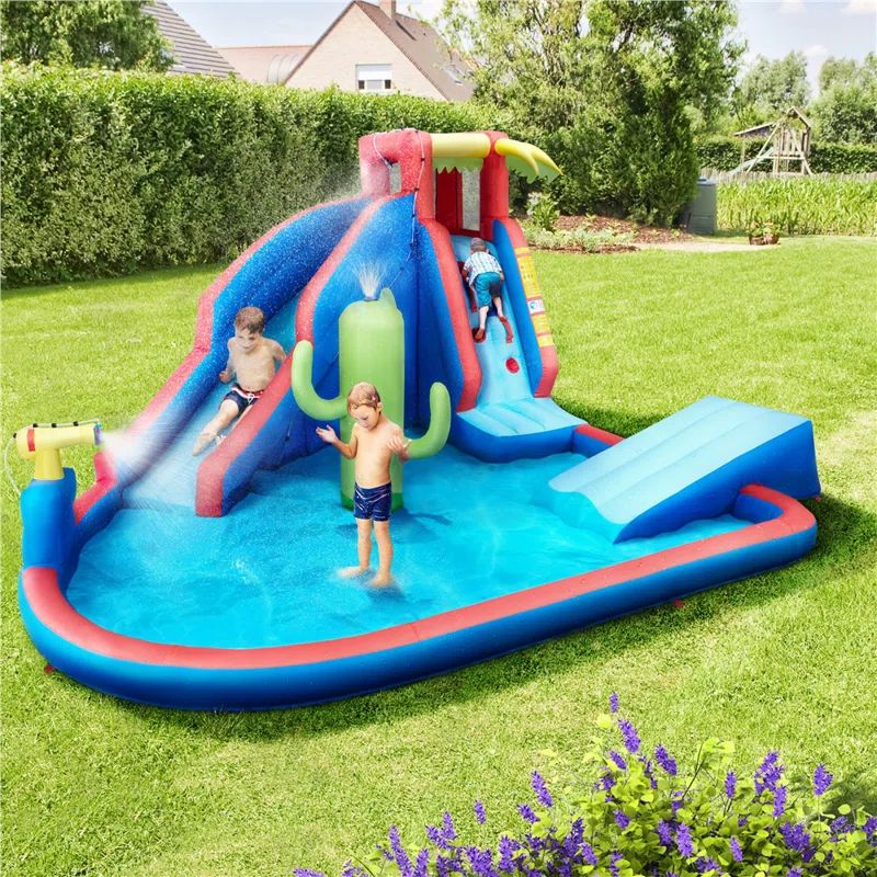 15' x 13' Inflatable Water Slide with Air Blower | Wayfair North America