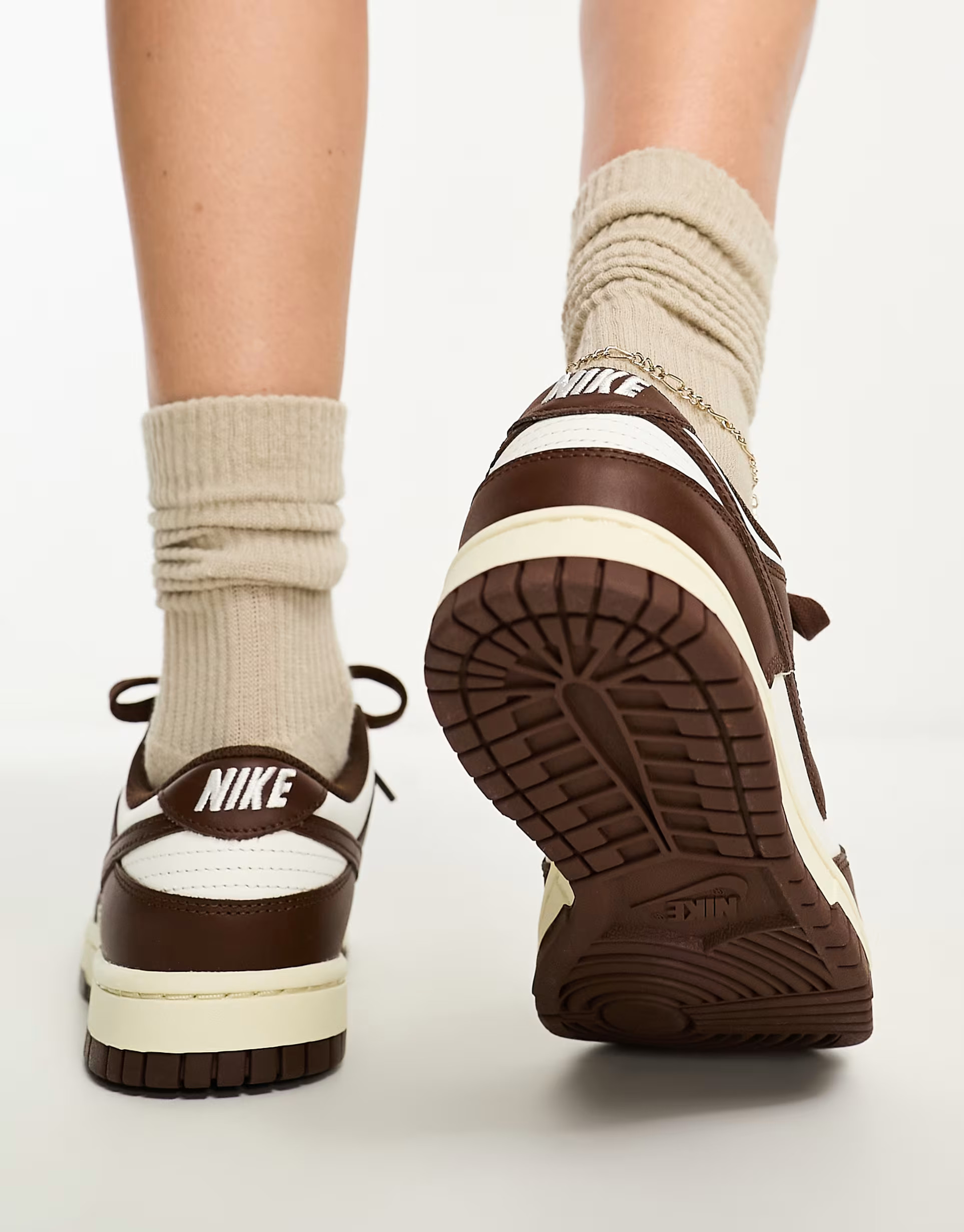 Nike Dunk Low sneakers in brown and off white  | ASOS | ASOS (Global)