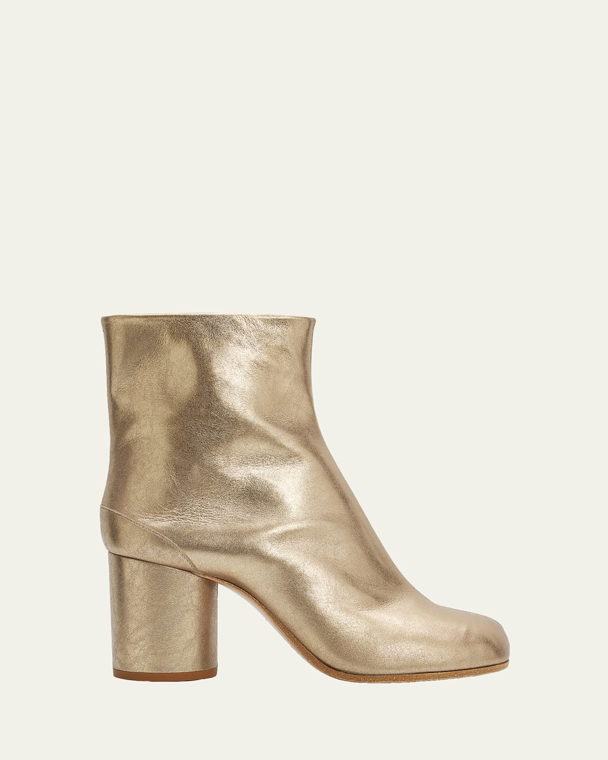 80mm Tabi Metallic Leather Split-Toe Ankle Boots | Bergdorf Goodman