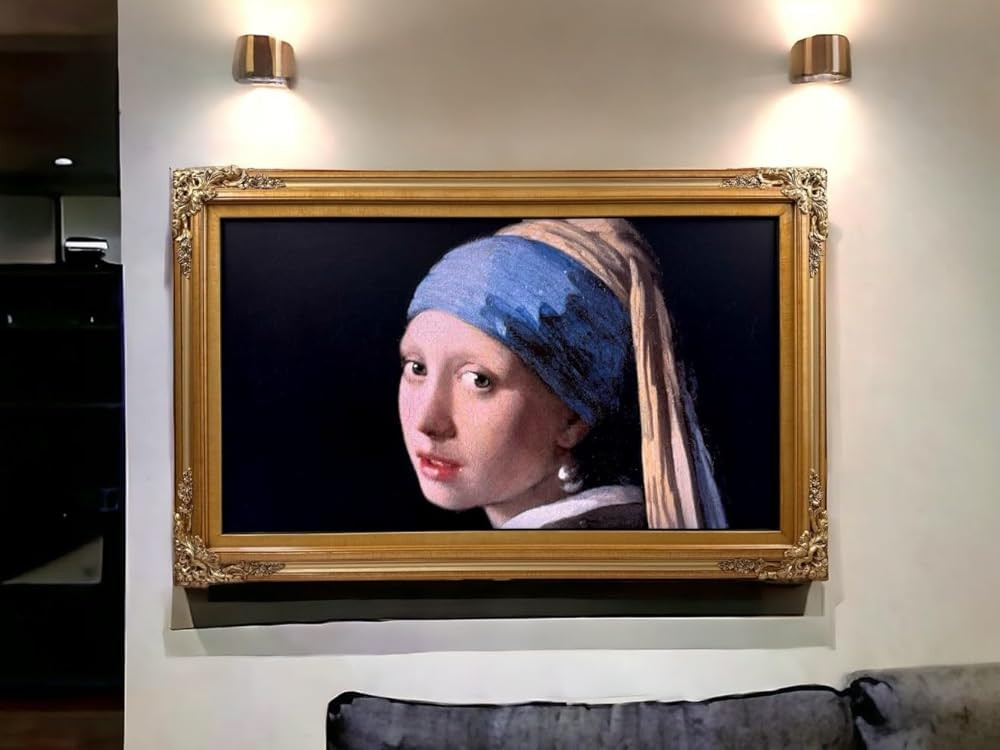 TV frame for Samsung The Frame TV, fits 32, 43, and 50 inch TVS. Light Gold Finish (not for use w... | Amazon (US)