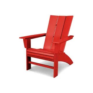POLYWOOD Modern Curveback Adirondack Chair - Black | Bed Bath & Beyond