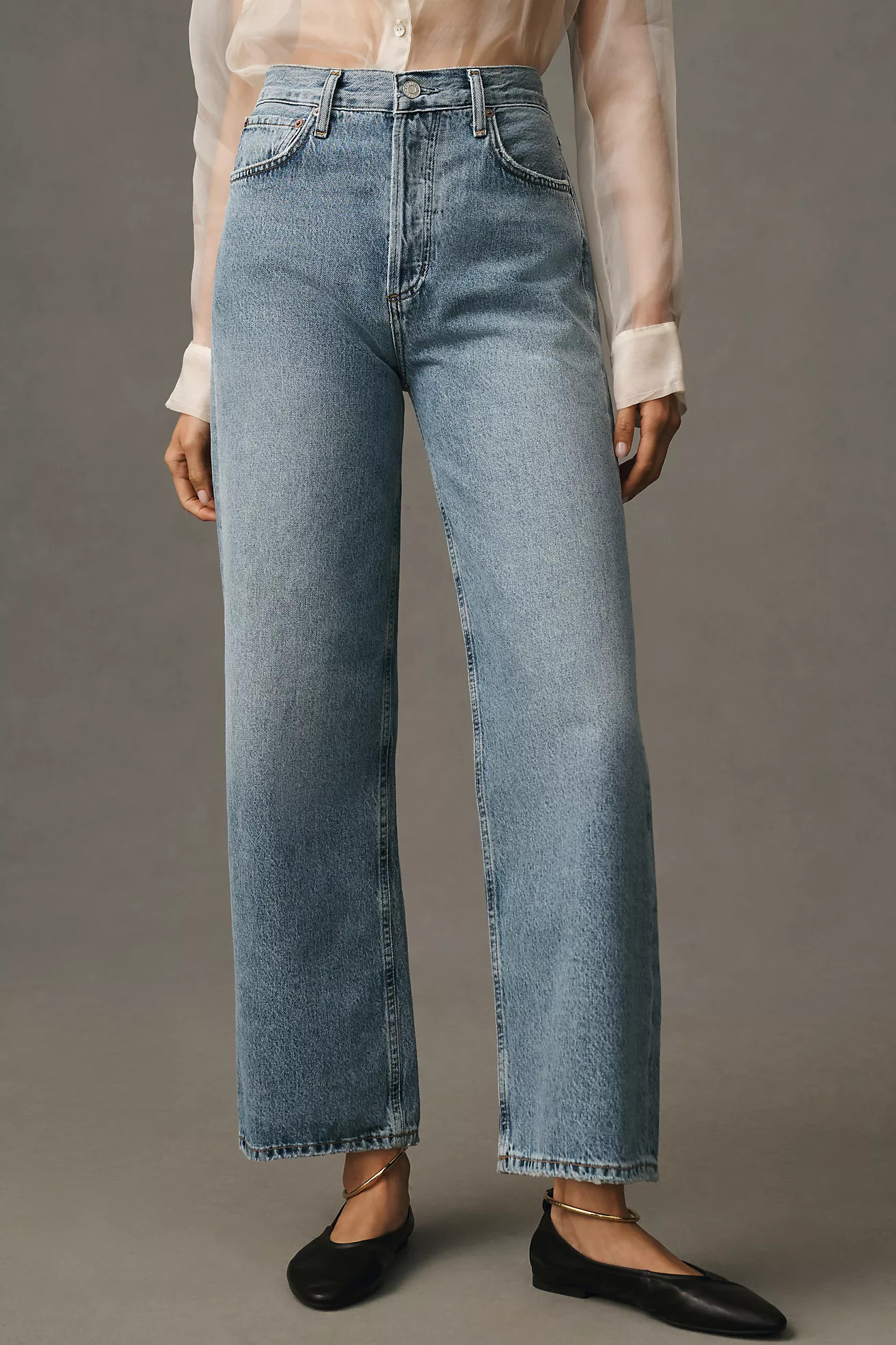 AGOLDE Ren High-Rise Wide-Leg Jeans | Anthropologie (US)