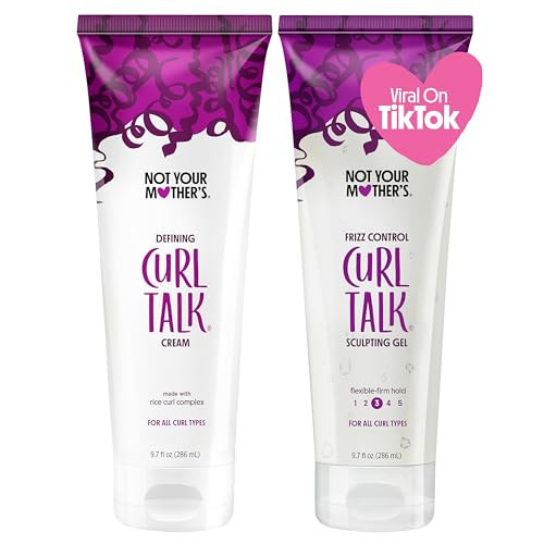 Not Your Mother's Curl Talk Frizz Control Sculpting Gel & Defining Cream (2-Pack) - 9.7 fl oz - Formulated with Rice Curl Complex - All Curly Hair Types | Amazon (US)