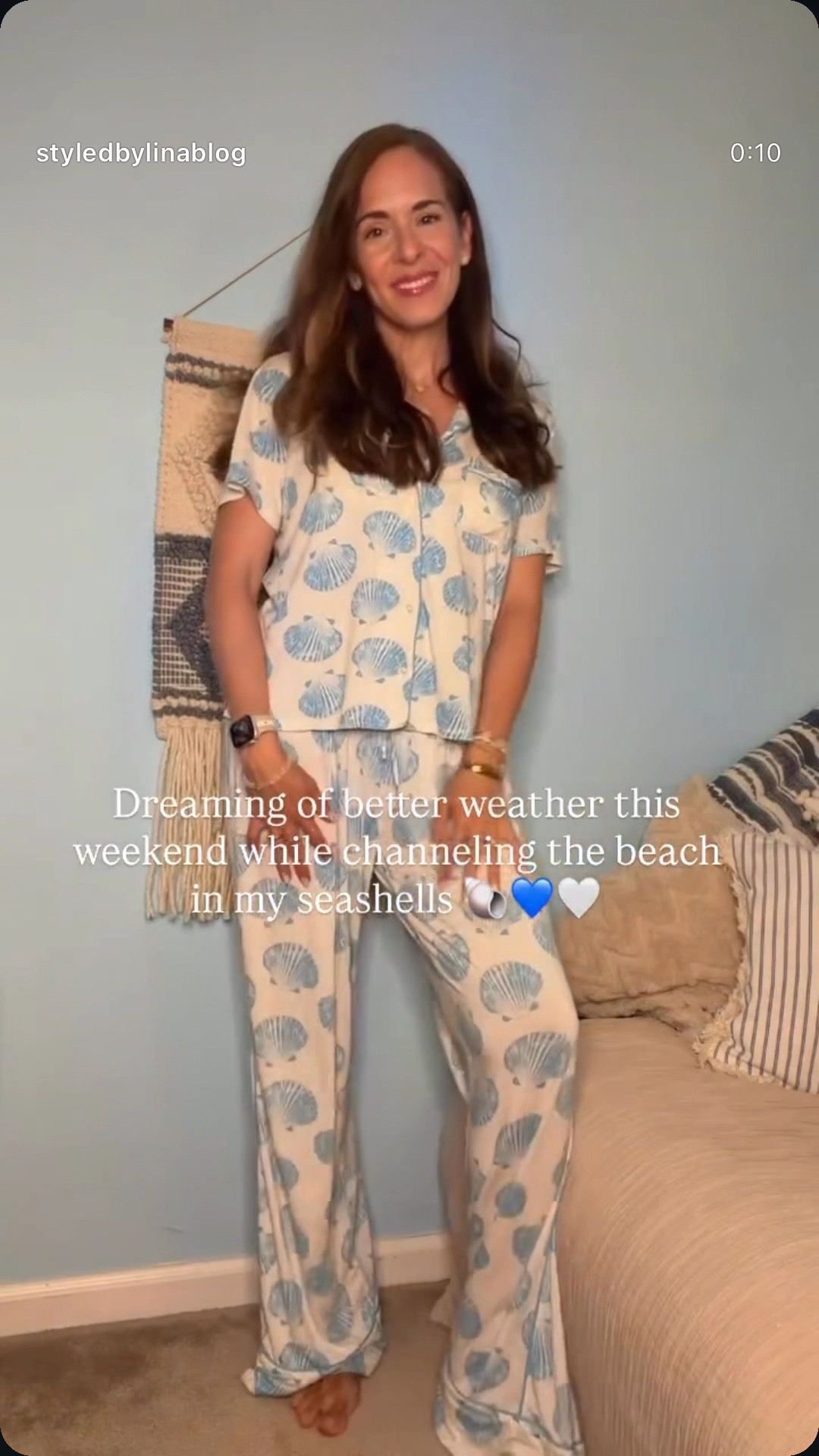 MDW Coastal Grandma (staying home) rainy day vibes dreaming of sunshine but taking my mini to church (she behaved drawing on her seashell drawing pad) & we played in the rain after. Back home & into in my fave seashell pajamas that are SO soft and on major sale! Linked everything including her “salty” sweater & our matching rain boots!
💙🤍🐚
.
.
.
#coastalgranddaughter #mdwoutfit #salty #coastal coastal vibes New England seashell pjs MDW sale

#LTKSaleAlert #LTKmomlife #LTKdayinmylife