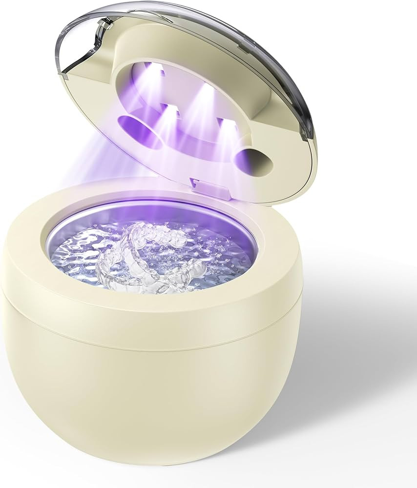 Ultrasonic Retainer Cleaner, Retainer Cleaner Machine for Dentures, Mouth Guards, Braces, Toothbr... | Amazon (US)