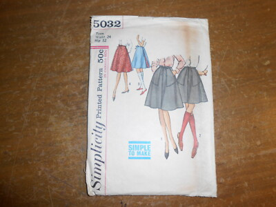Vintage 1960s Simplicity Sewing Pattern 5032 Reversible Wrap Around Skirt | eBay US