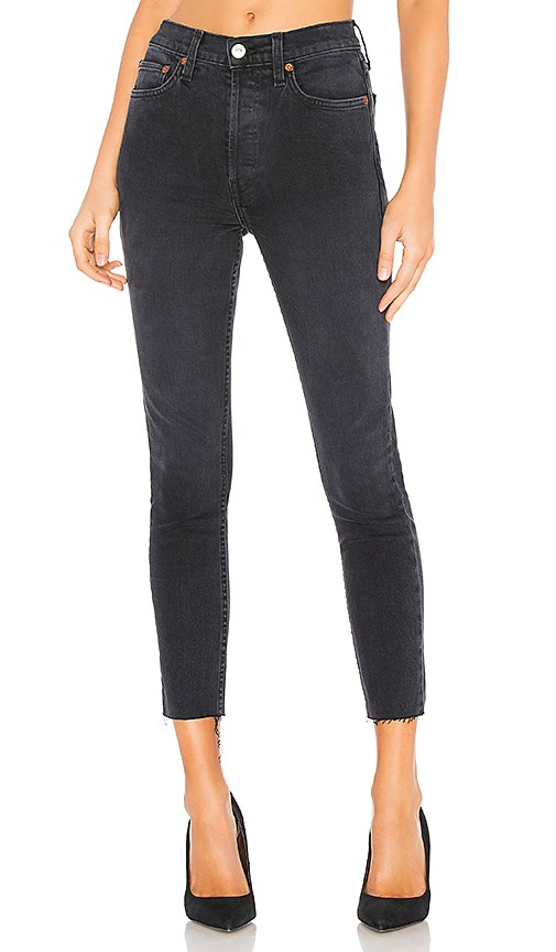 Originals High Rise Ankle Crop in Faded Black | Revolve Clothing (Global)