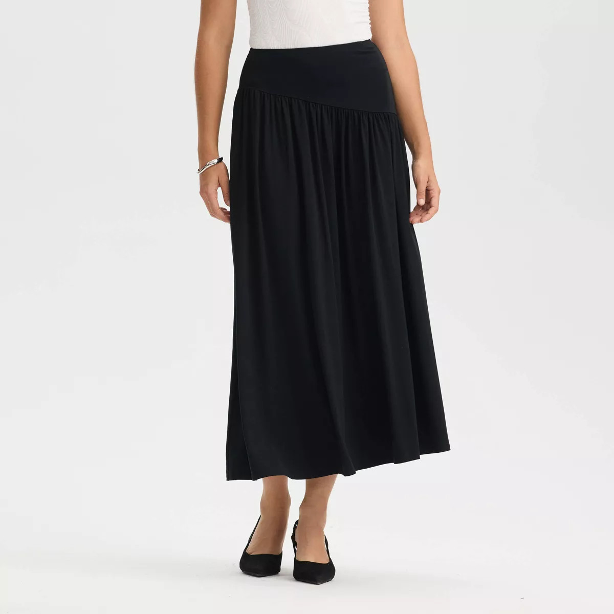 Women's Ruched Midi A-Line Skirt - A New Day™ | Target