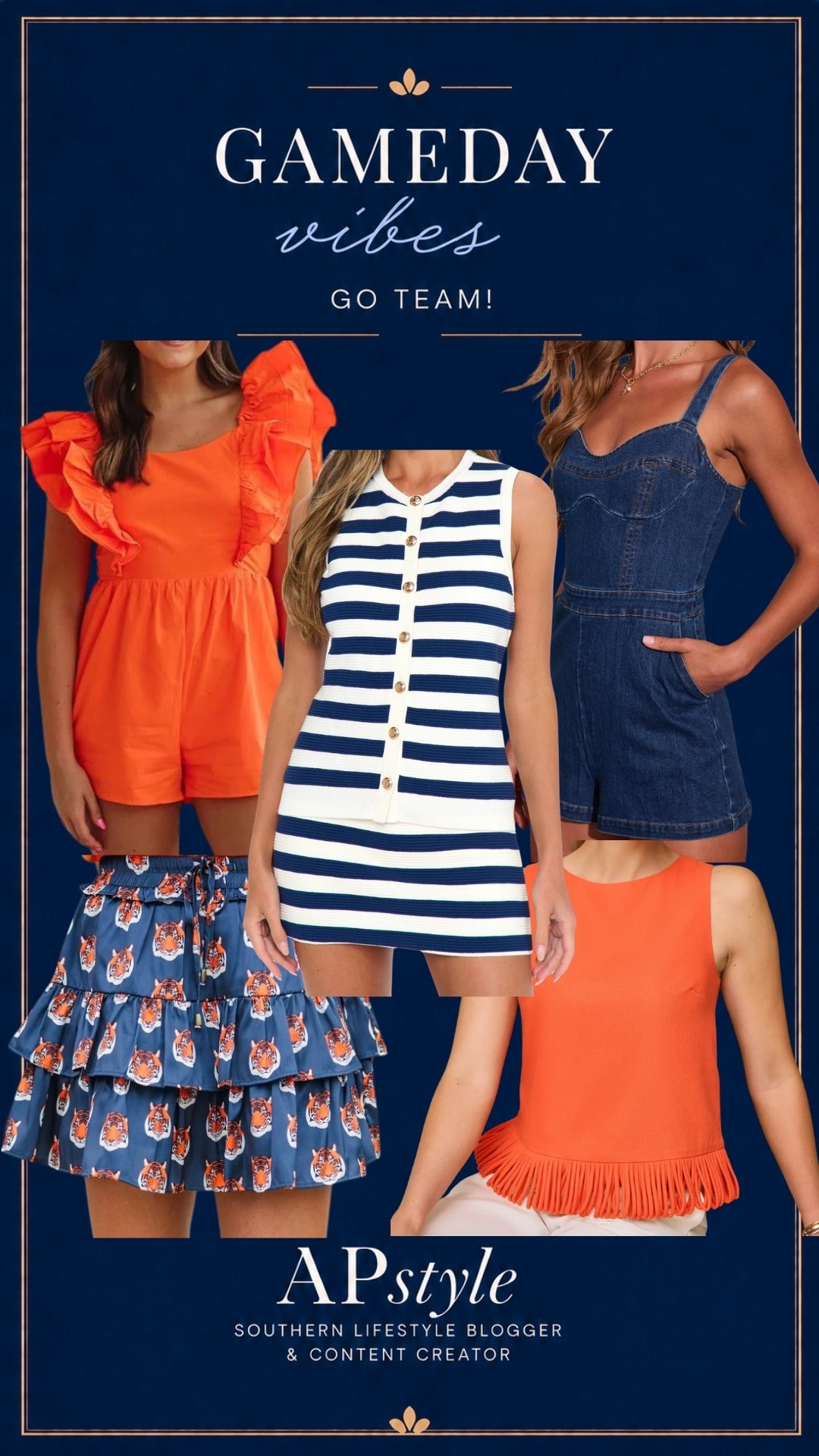 Auburn Tigers game day looks | navy & orange | football season

#LTKootd #LTKU