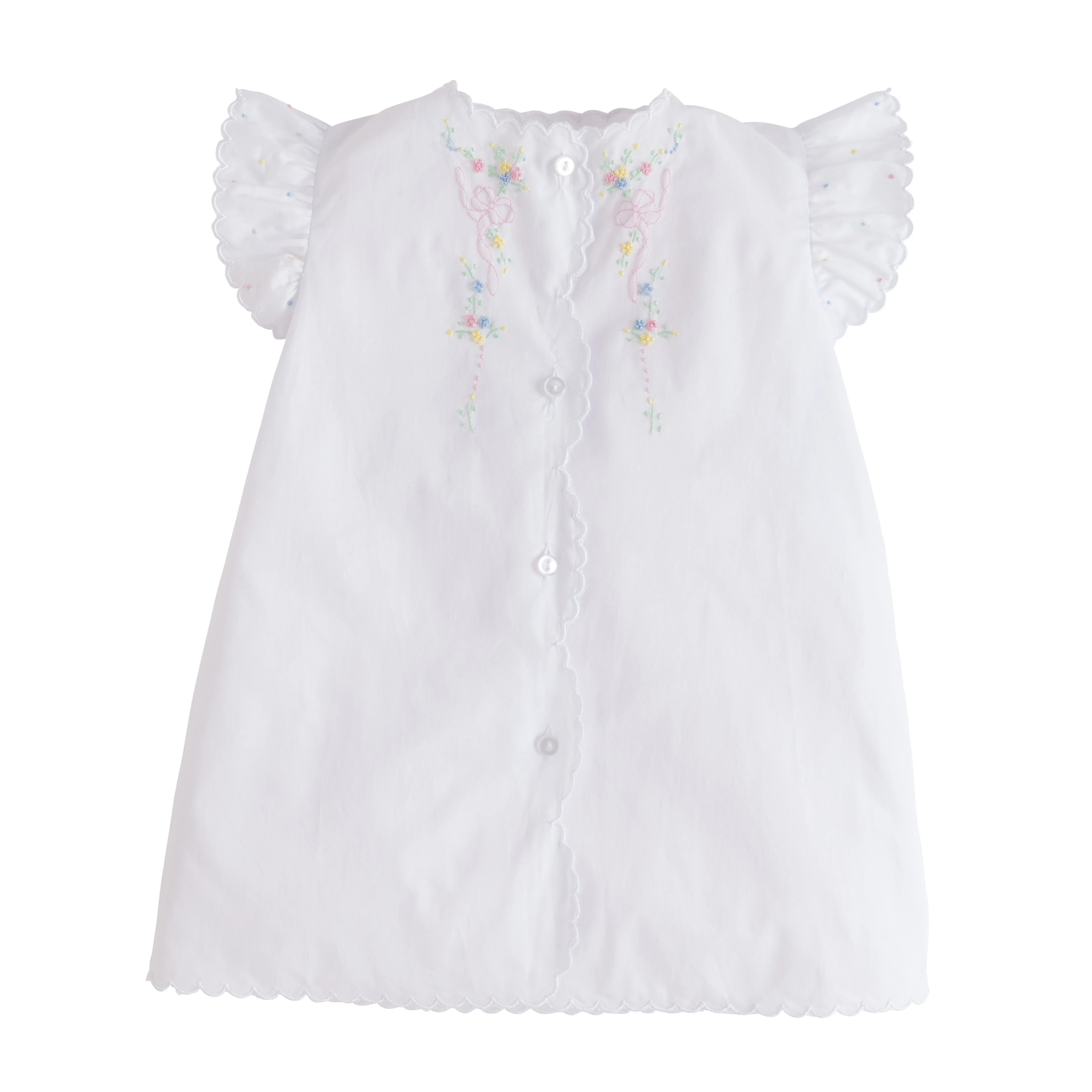 Newborn Embroidered Gown - Girls Classic Clothes | Little English