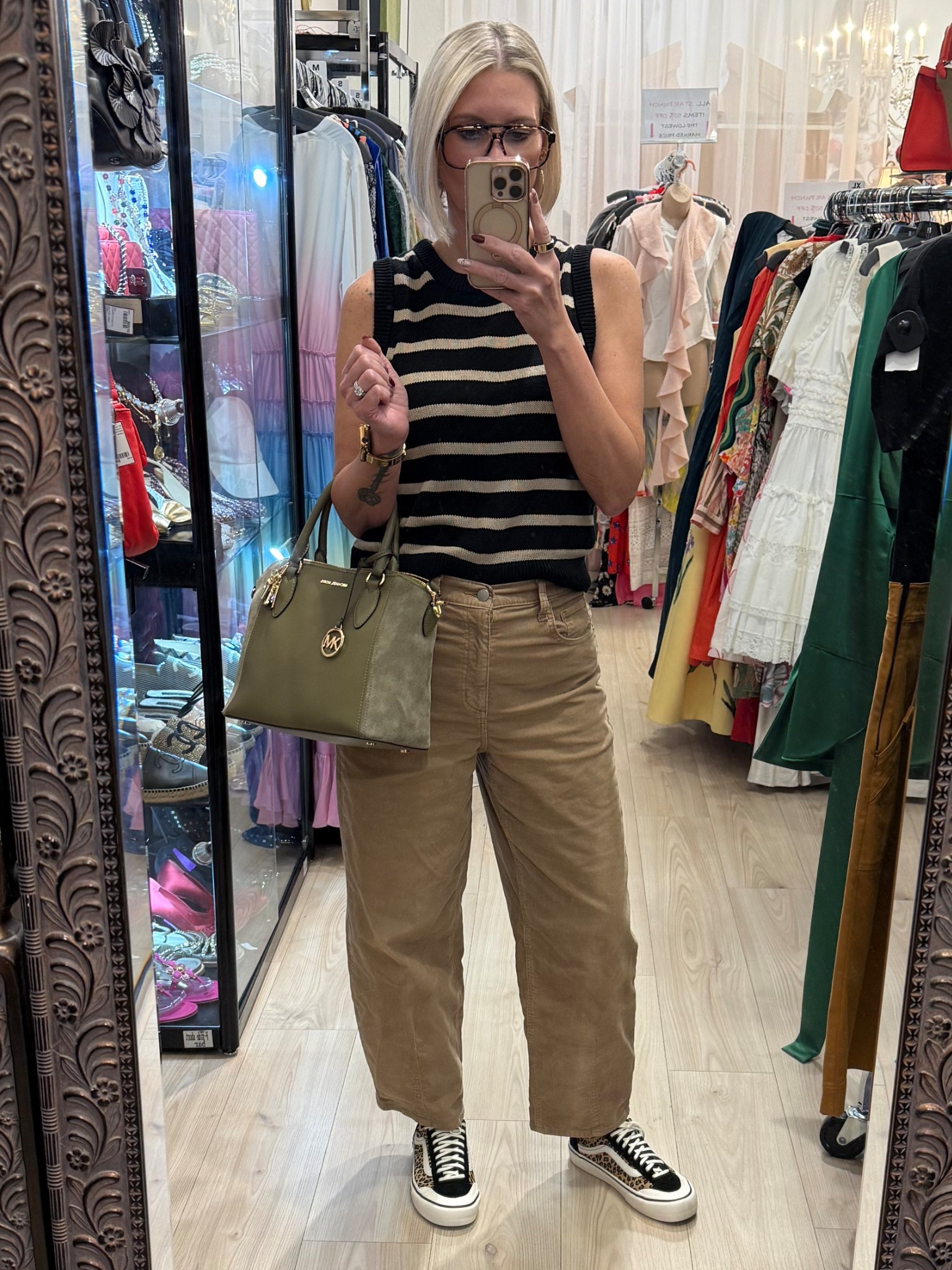 Casual and relax was the vibe today. 

Sleeveless sweater vest is from Target. I’m wearing a medium. 

Barrel corduroys are also from Target. Mine are a bit loose but I don’t mind the look for these pants. 

Warm weather winter, casual outfit, casual but styled, 

#LTKootd #LTKFindsUnder50 #LTKOver40