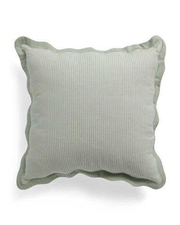 20x20 Sarah Striped Pillow With Scalloped Edging | Home | Marshalls | Marshalls