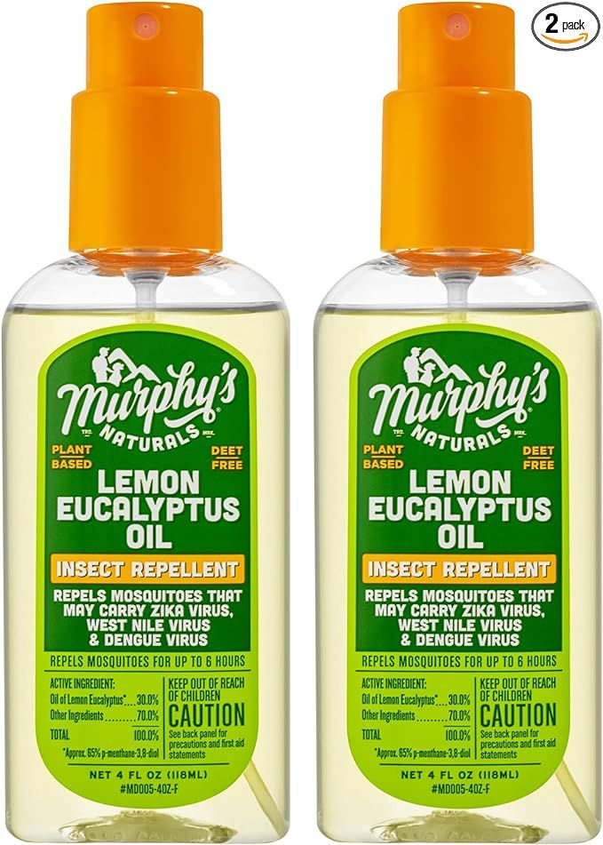 Murphy's Naturals Lemon Eucalyptus Oil Insect Repellent Spray | Plant Based, All Natural Ingredie... | Amazon (US)