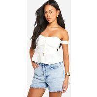 Womens Corset Top - White - 10 | boohoo (US & Canada)