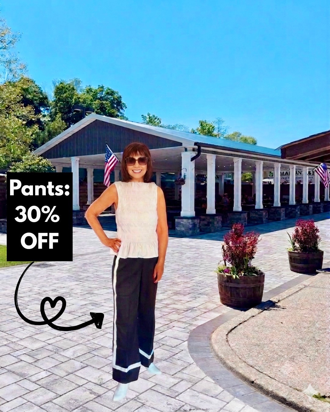 SALE at WHBM ‼️ 30% off your top favorites ‼️ Puckered top runs TTS - If you are between sizes on the Pants size down - Pants sold in Petite….

#LTKootd #LTKSaleAlert #LTKPetite
https://liketk.it/6grHX