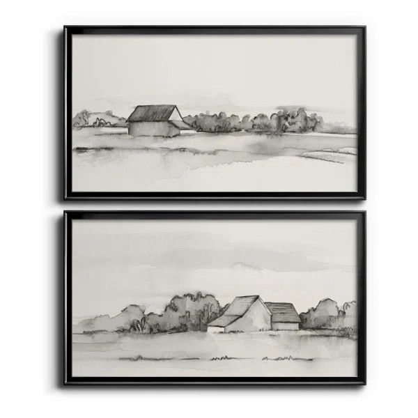 " Wyeth Barn I " 2 - Pieces Painting Print (Set of 2) | Wayfair North America